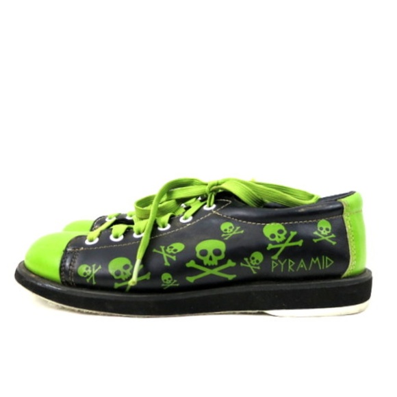 Pyramid Mens Skull Green//Black Bowling Shoes